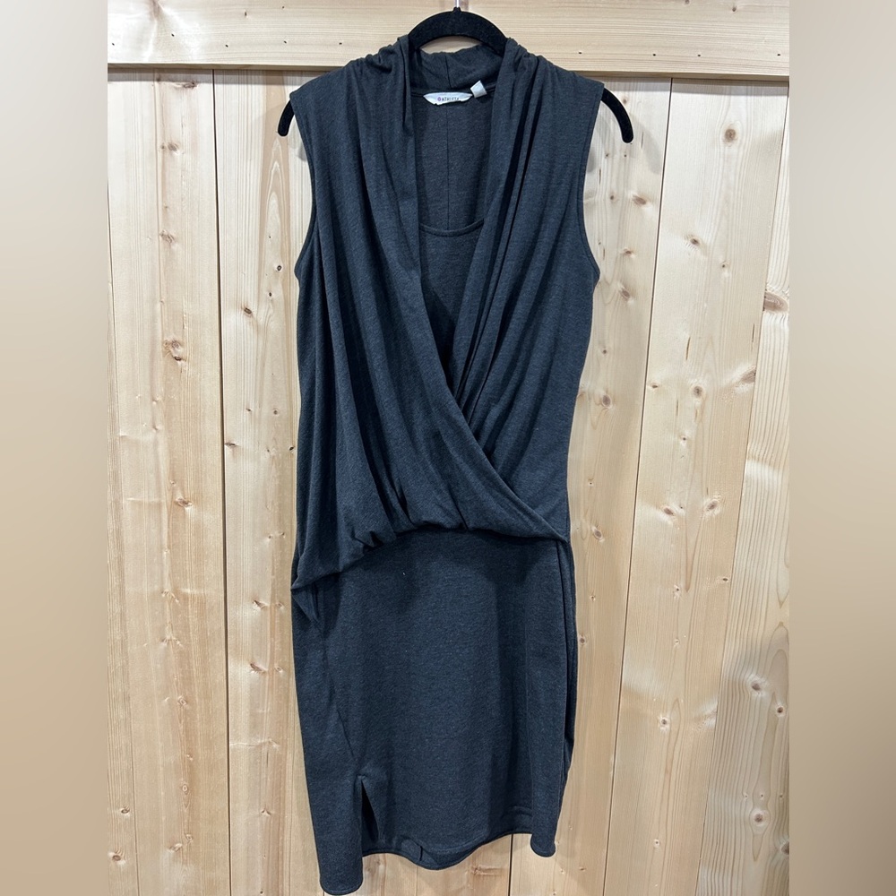 Athleta Duet Wrap Dress Bodycon | Charcoal Gray Heather | Size Med